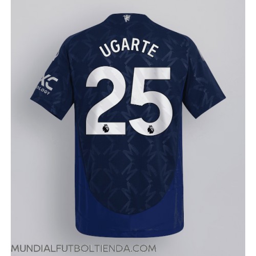 Camiseta Manchester United Manuel Ugarte #25 Segunda Equipación Replica 2024-25 mangas cortas